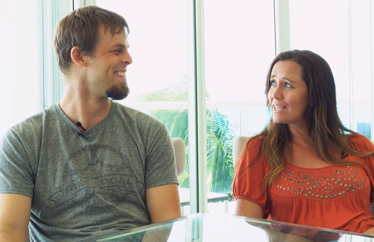 Cancer Patient Craig and Wife smiling at each other